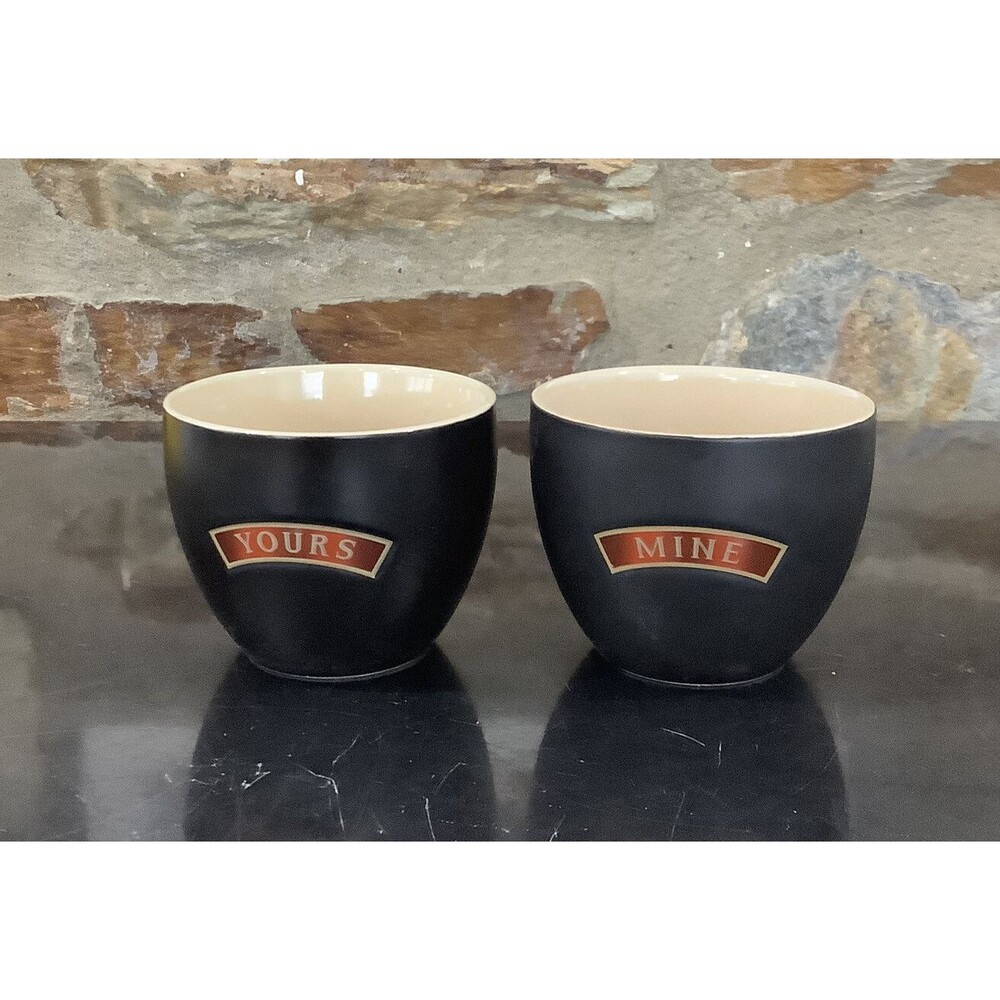 Baileys Irish Cream Yours and Mine Cups Set of 2 Mugs Bowls Teacups